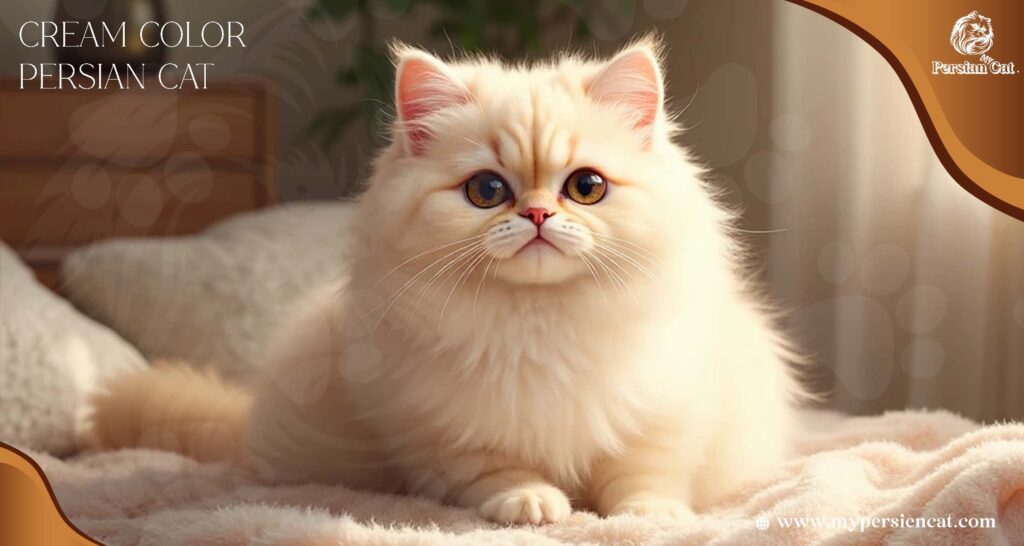 Cream Color Persian Cat Living Joyfully With
