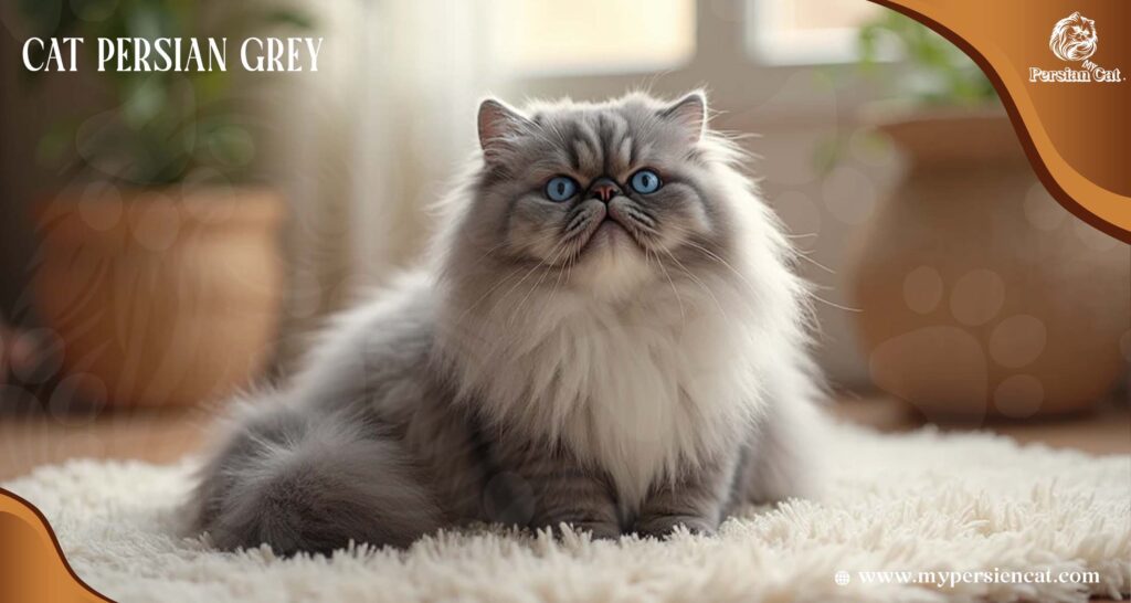 Cat Persian Grey Shows Deep Sweet Wonder
