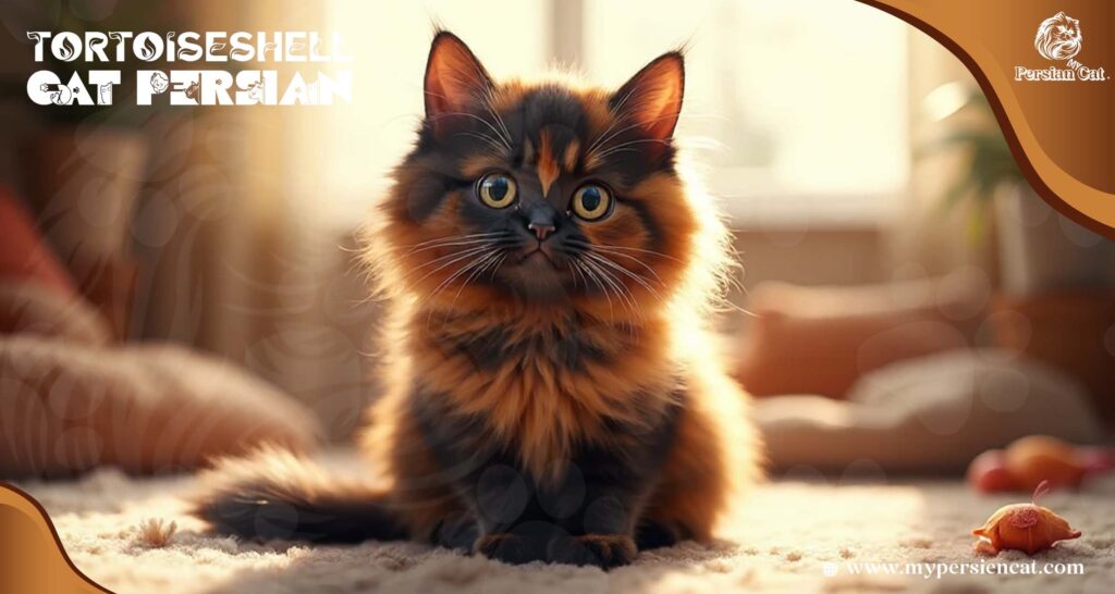 Tortoiseshell Cat Persian and its vivid, calm charm