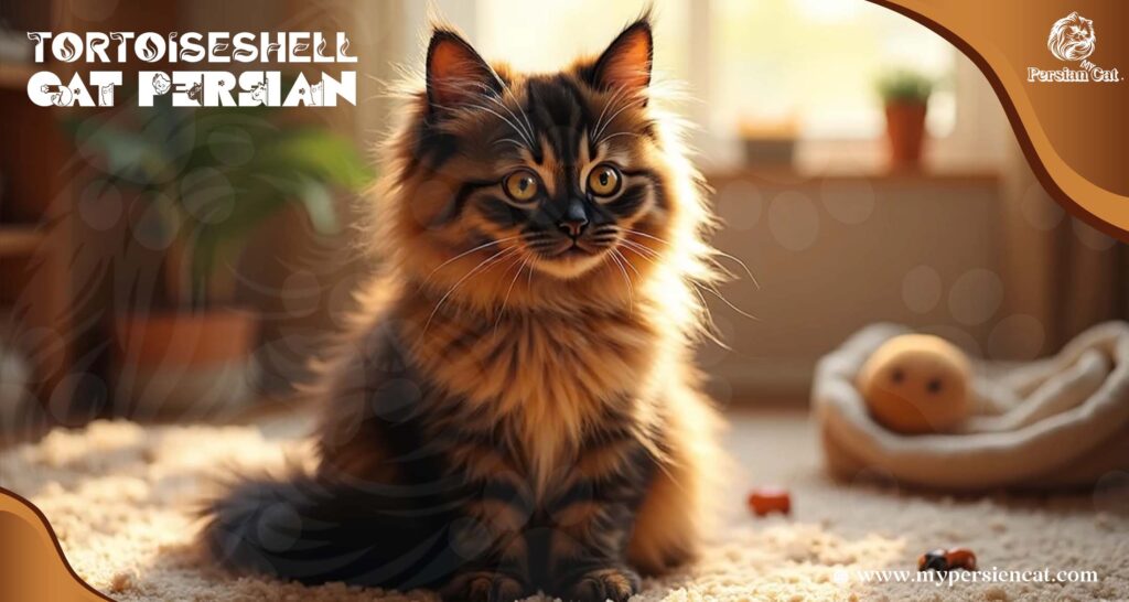Tortoiseshell Cat Persian and its vivid, calm charm