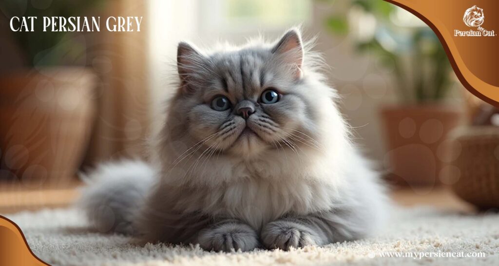 Cat Persian Grey Shows Deep Sweet Wonder
