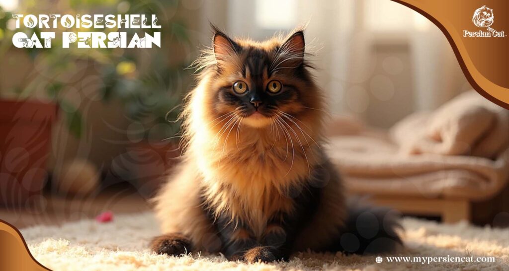 Tortoiseshell Cat Persian and its vivid, calm charm