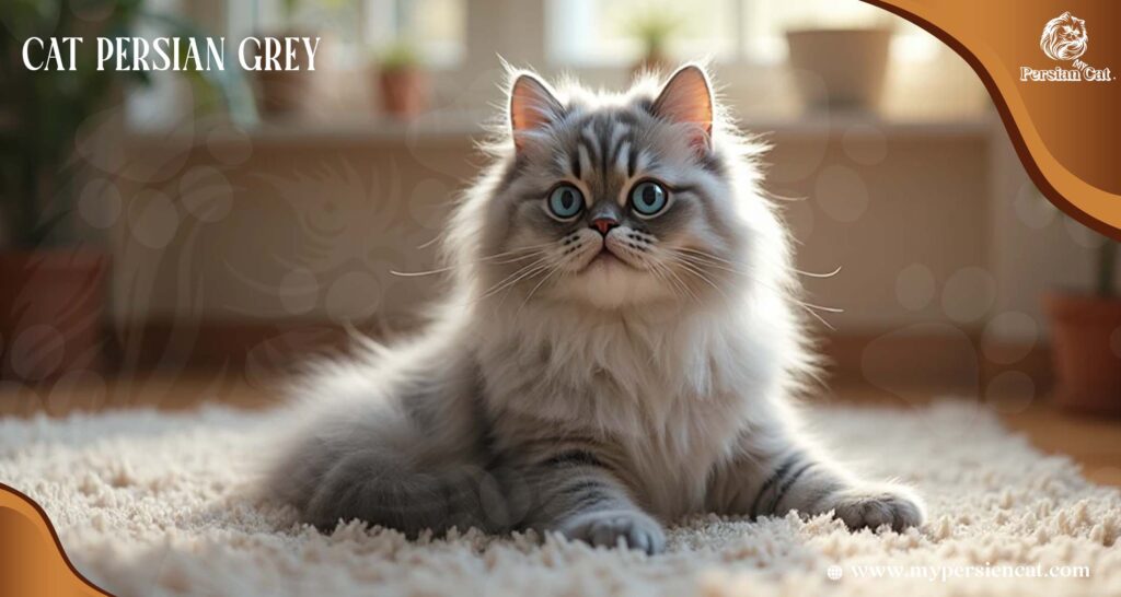Cat Persian Grey Shows Deep Sweet Wonder
