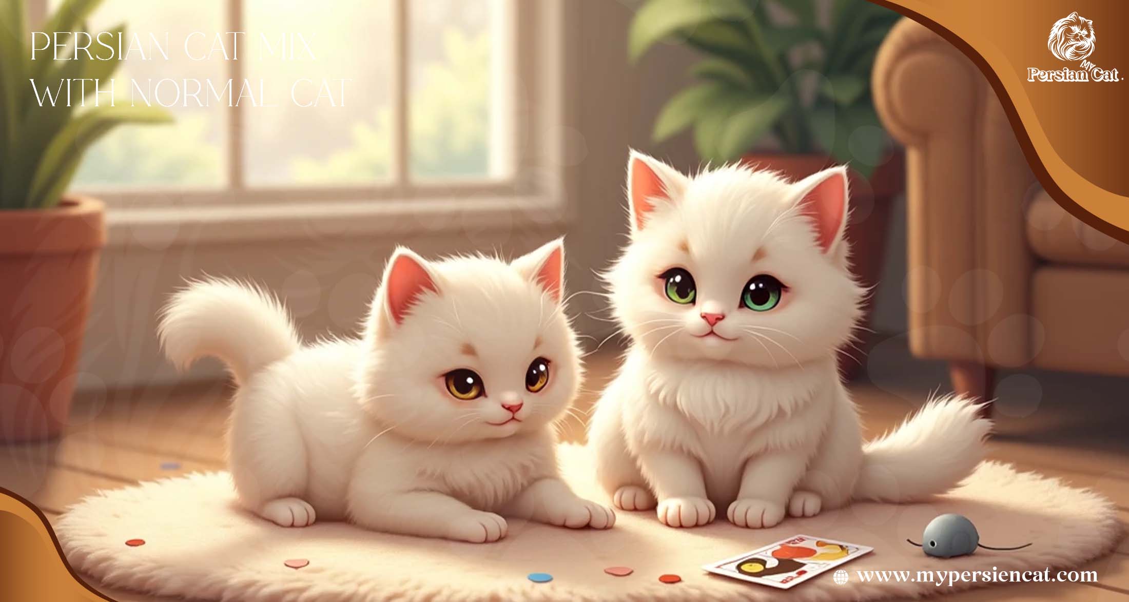 Persian Cat Mix with Normal Cat