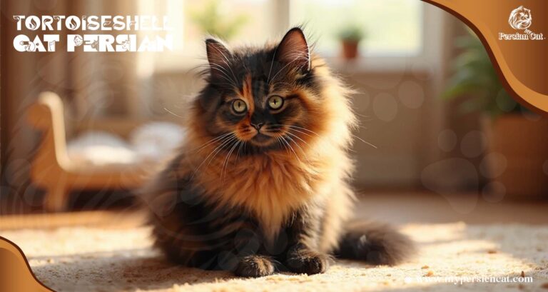 Tortoiseshell Cat Persian and its vivid, calm charm