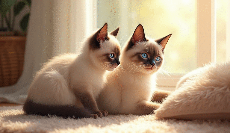 Siamese Cat and Persian Cat Grace Living with