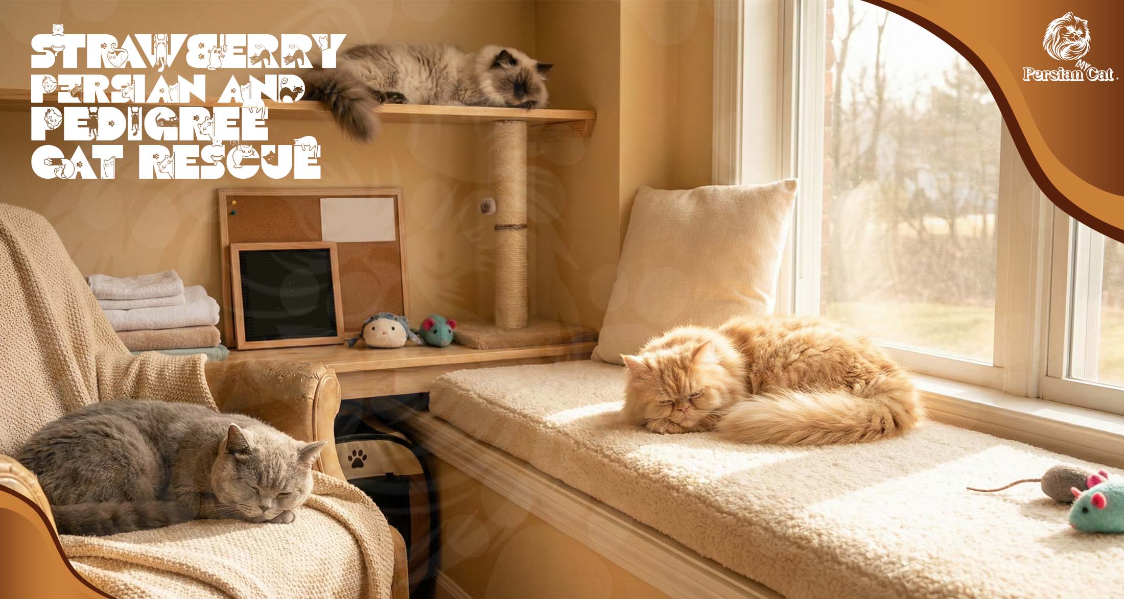 Strawberry Persian and pedigree cat rescue My calm Guide